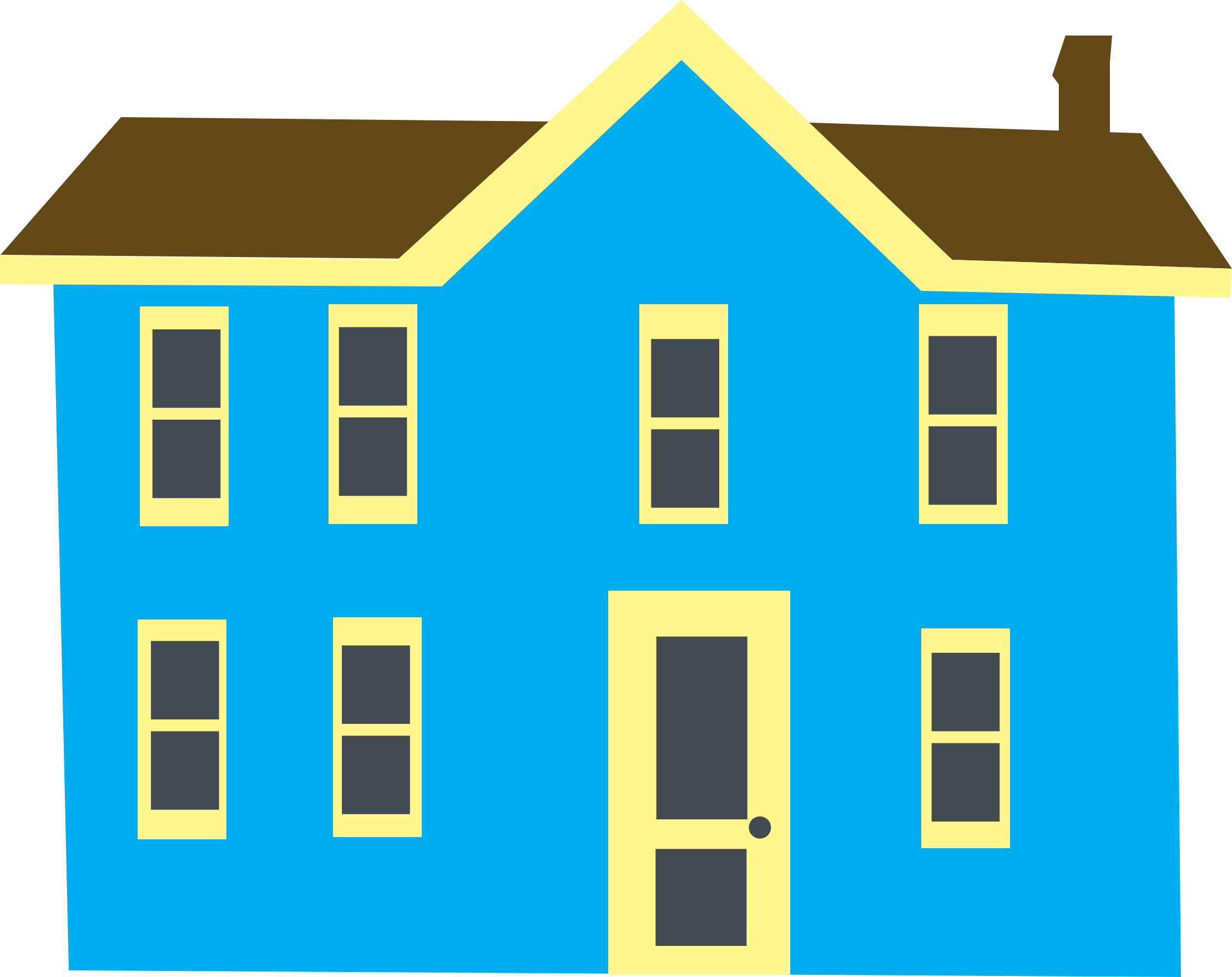 See Here House Outline Clipart Black And White - Means To Be Green (2220x1760)