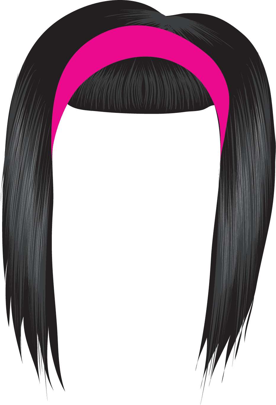 Black Hair Clipart Free Clipart Images Kkkugq Clipart - Transparent Hair Clip Art (933x1371)