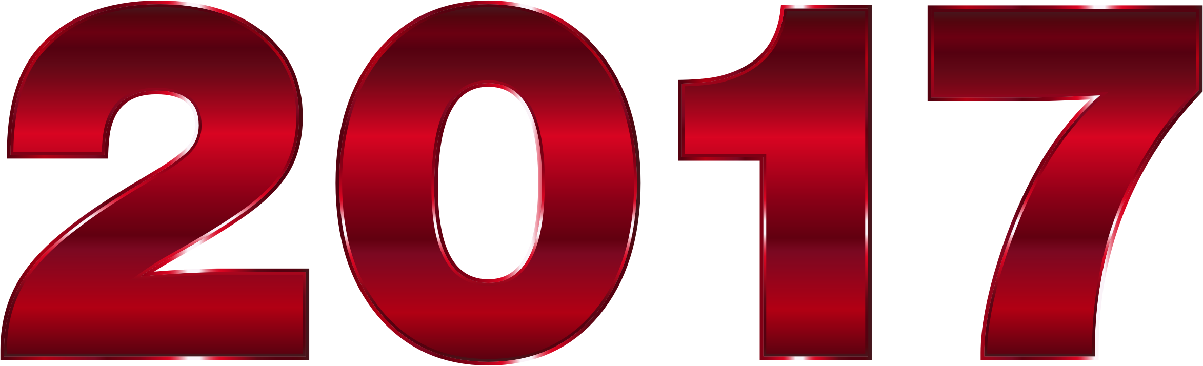 Clipart Crimson 2017 Typography No Background - 2018 Clipart No Background (2346x714)