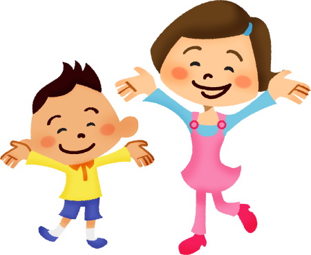 Very Happy Children Rasing Hands - Niño Con Las Manos Arriba Png (450x369)