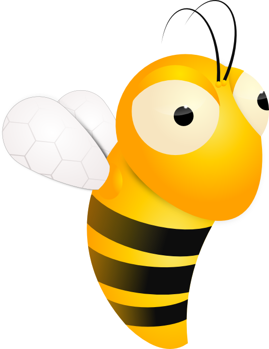 Honey Bee - Moving Honey Bee Animation (540x700)