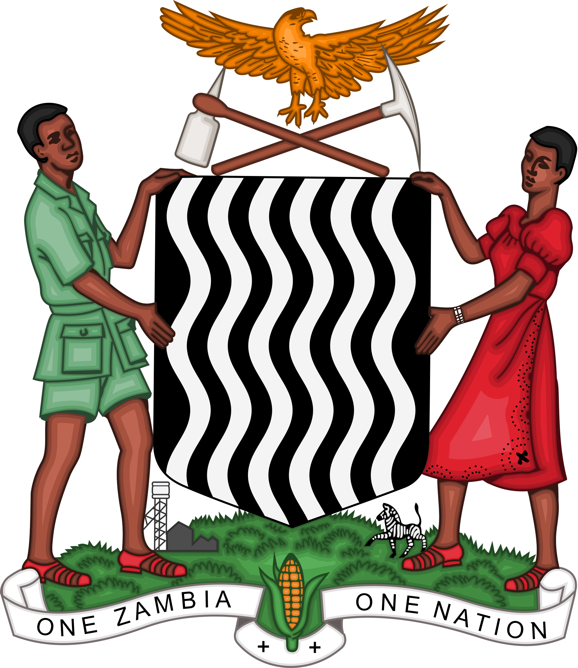 Coat Of Arms Zambia (2000x2312)