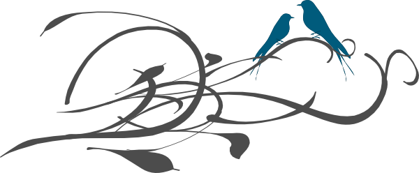 Love Birds On Branch X Image Clipart Free Clip Art - Lovebirds On A Branch (600x248)