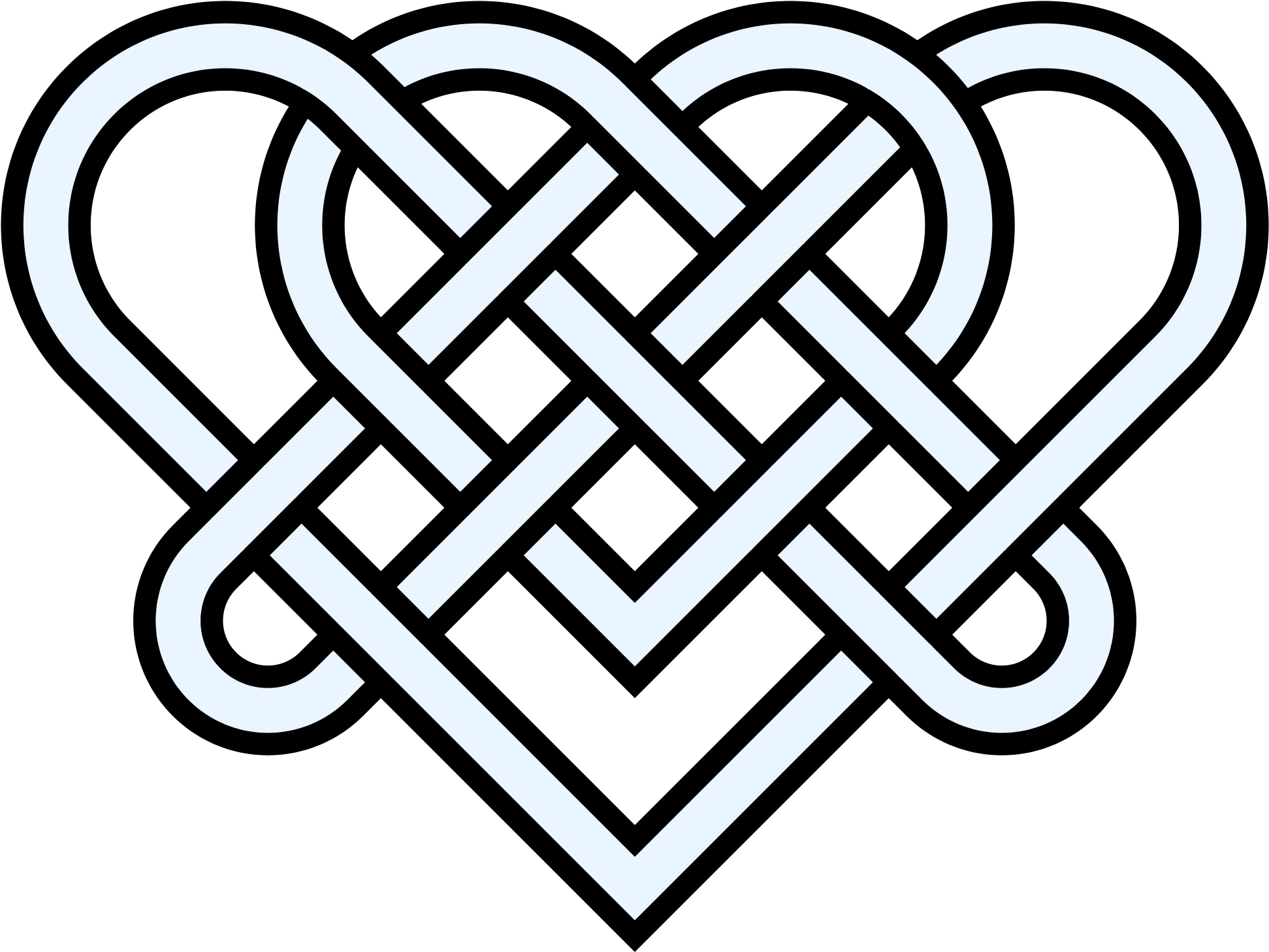 Double Heart Knot 14crossings - Celtic Symbol For Strength (2000x1500)
