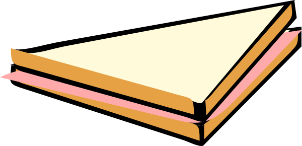 Ham Sandwich Clip Art - Ham And Cheese Sandwich Clipart (600x290)