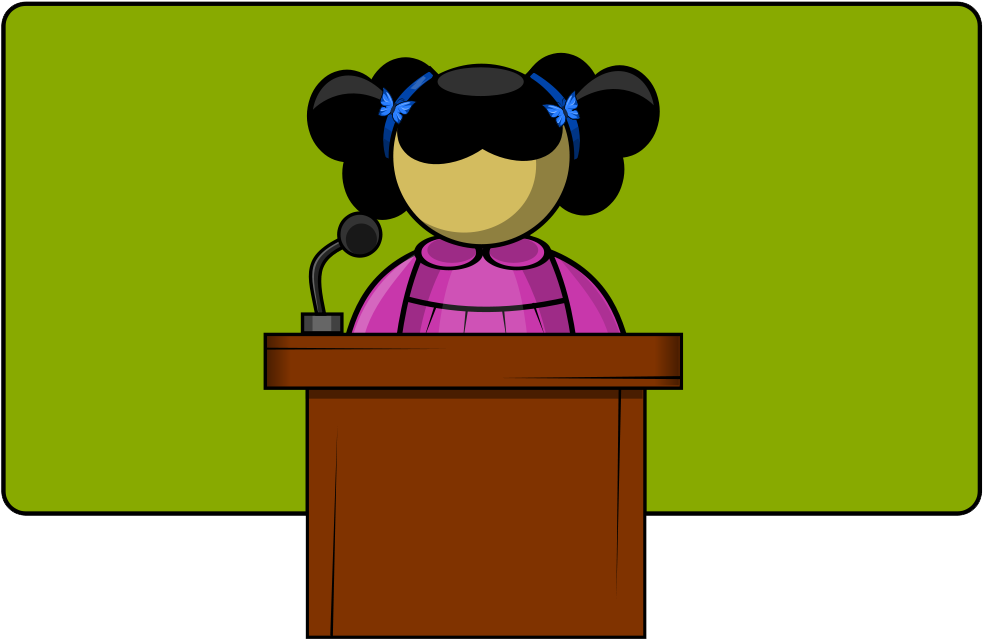 Free Girl Student Public Speaking Clip Art - Public Speaking Clip Art (1142x779)