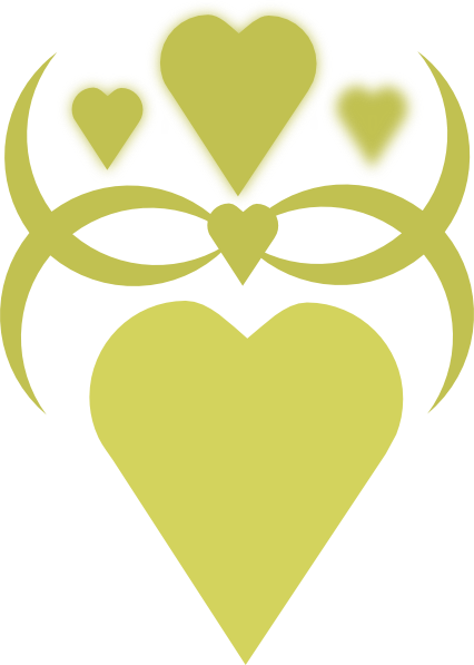 Gold Heart Clipart - Heart Symbol (426x597)