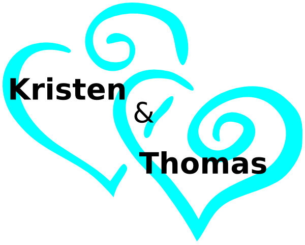 Best Of Two Hearts Clipart Wedding - Blue Wedding Heart Clipart (600x481)