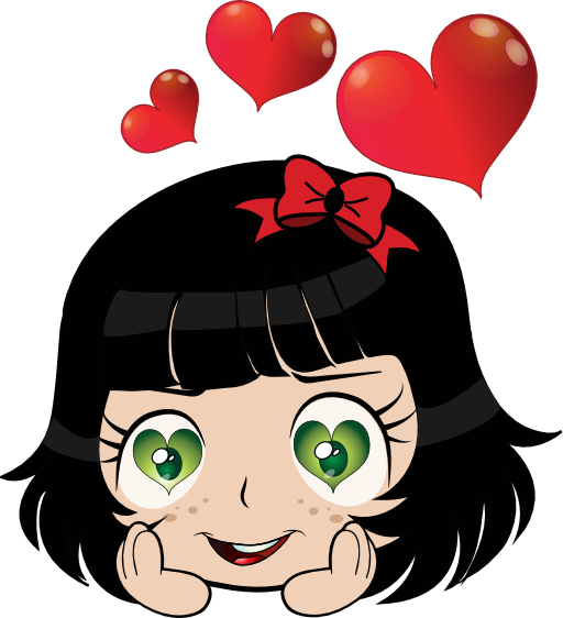 In Love Clip Art - Girl In Love Clipart (512x562)