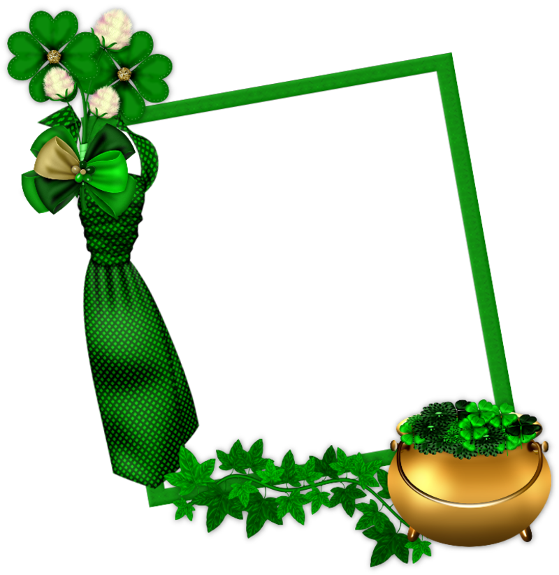 Cadre Saint Patricks Day Pictures Png Images - St Patricks Day Frame (800x823)