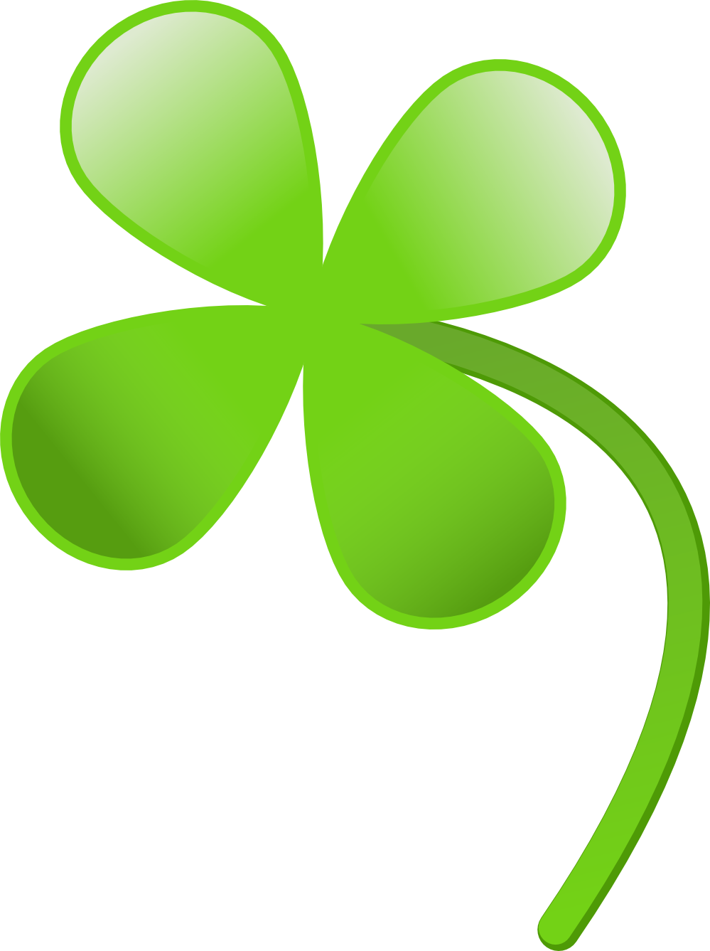 Rg 1 24 Four Leaves Clover Wall Paper Saint Patricks - Four Leaf Clover Clipart (1793x2400)