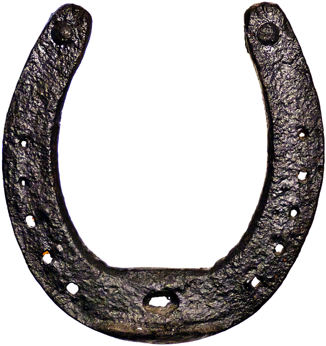 Horseshoe, Forged, Luck, Hand Labor - Horseshoe Transparent Background (682x720)