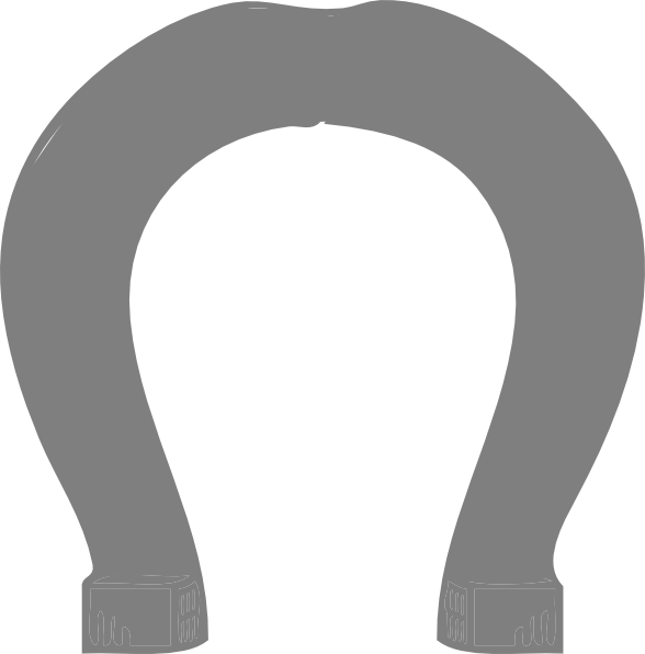 Horseshoe Template Printable Clipart - White Horseshoe Png (588x596)