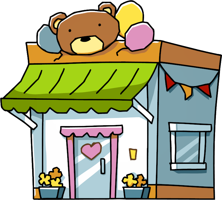 Shop Clipart Souvenir Pencil And In Color - Souvenir Shop Cartoon (766x690)