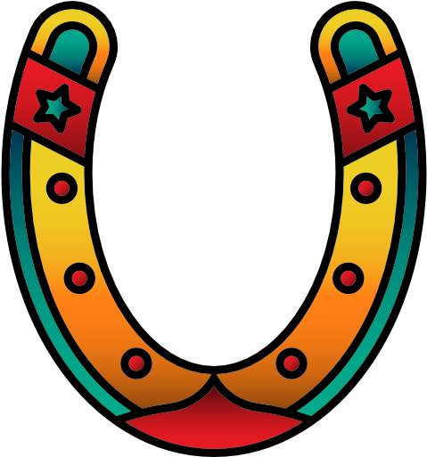 Size - Horseshoe Old School Tattoo (512x512)