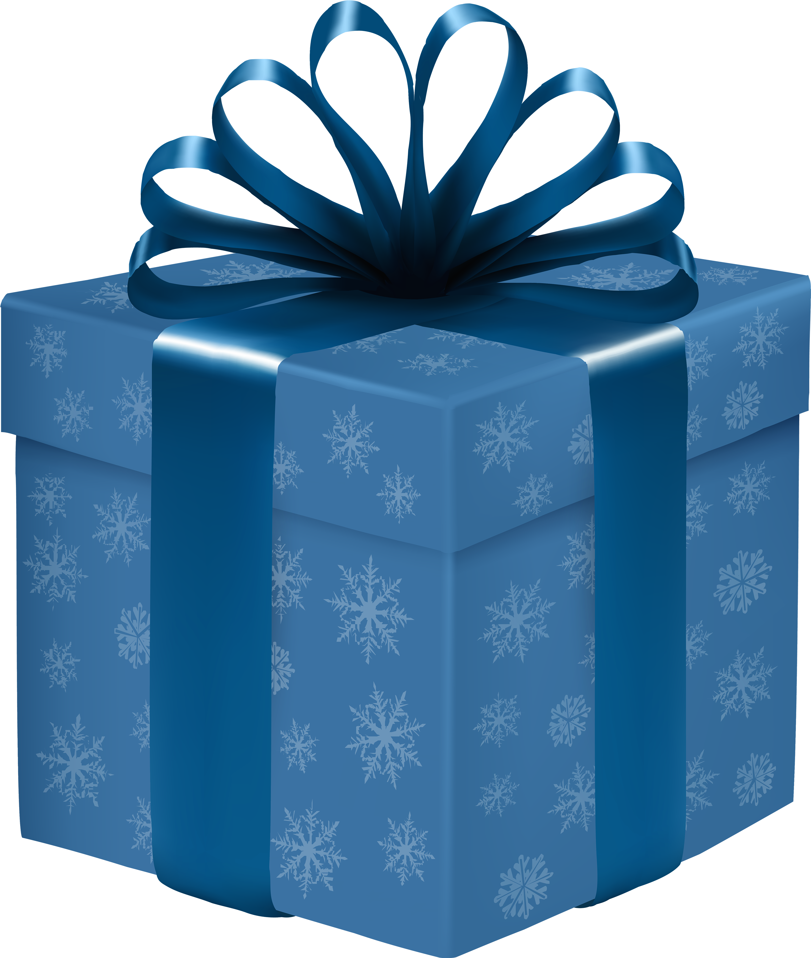 Blue Gift Box With Snowflakes Png Clipart - Caudalie Vinosource Grape Water (3583x4000)