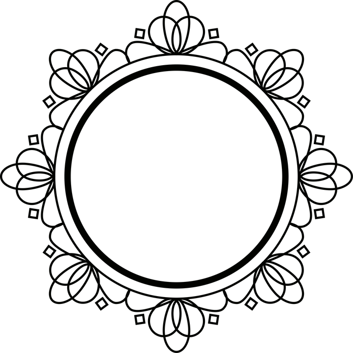 Frame Black Art Deco Decoration Border Design - Art Deco Circle Frame (720x720)