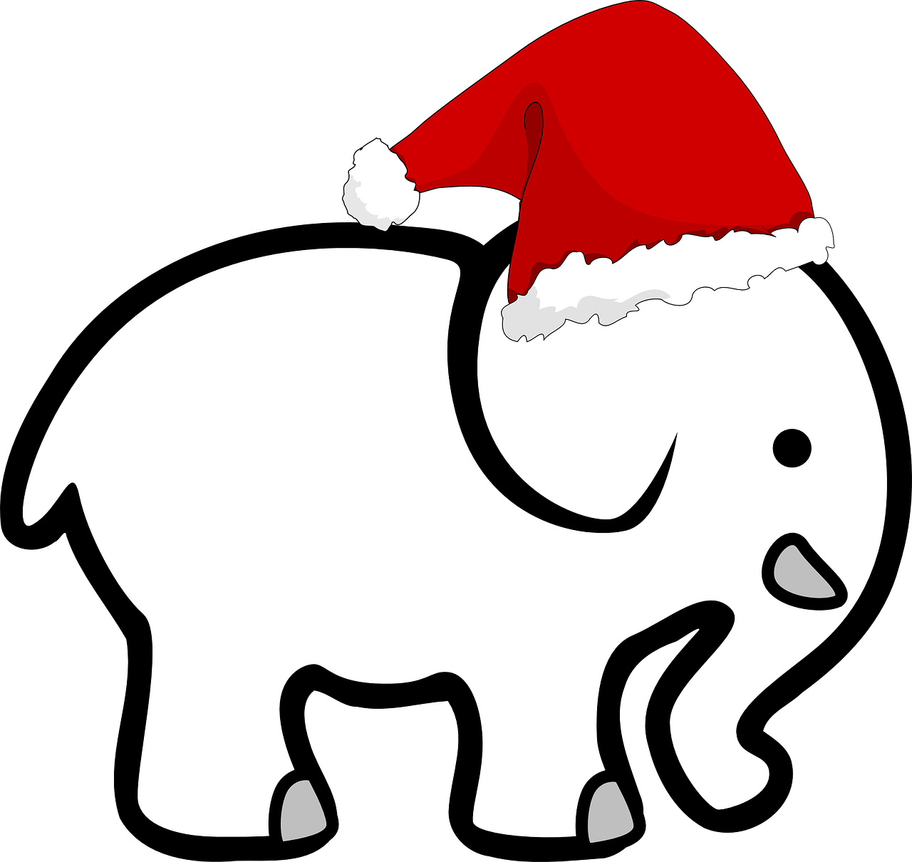 Gift Clipart Gift Exchange - Santa Hat Clip Art (1280x1210)