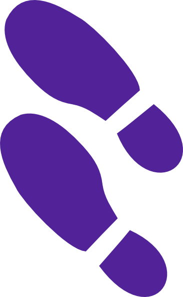 Shoe Print Clipart - Purple Shoe Print Clipart (366x593)