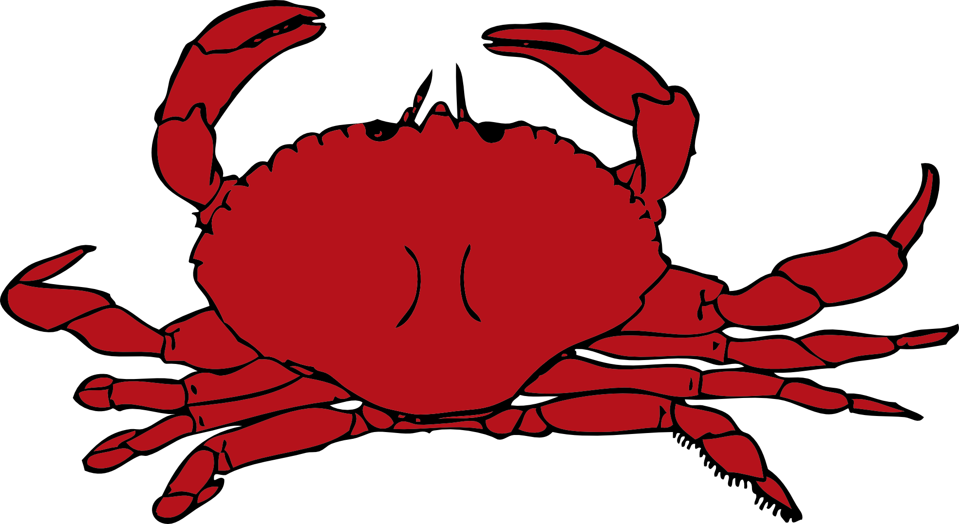 Crab Clip Art - Crab Clipart (2400x1314)