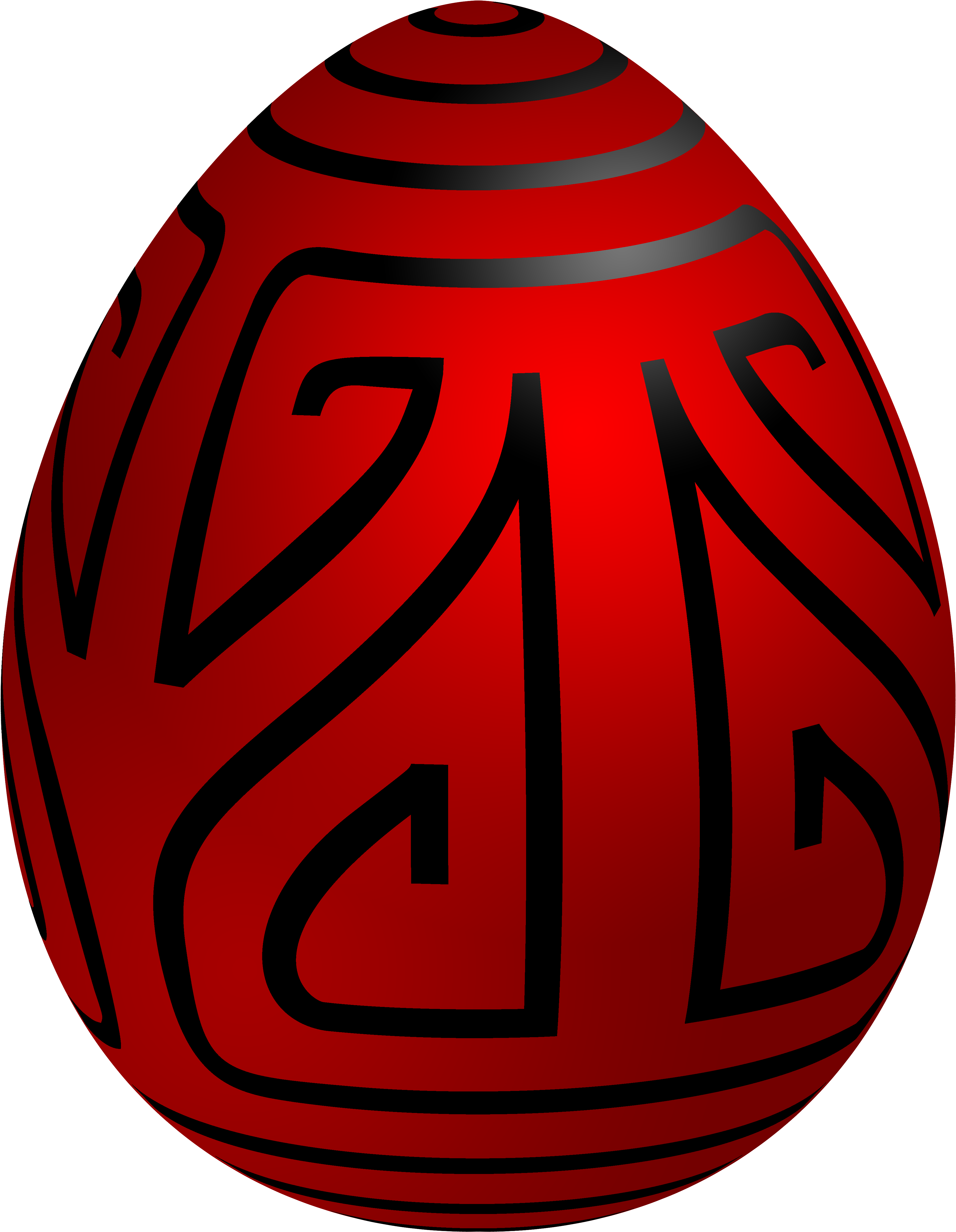 Easter Red Deco Egg Png Clip Art - Egg (3879x5000)