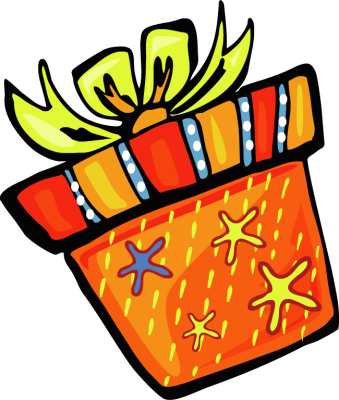 Orange Cylinder Gift Box - Orange Birthday Gifts Clipart (339x400)