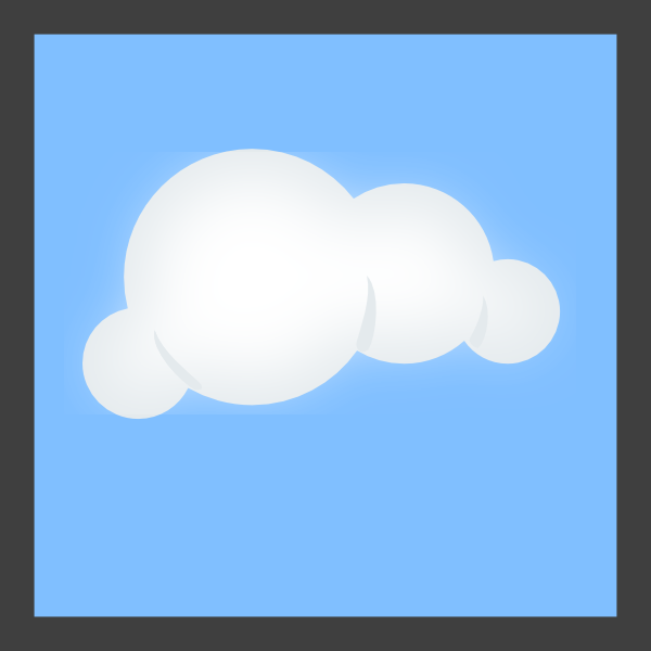 Cloud Blue Background 72px Clip Art At Clker - Cartoon Cloud With Blue Background (600x600)