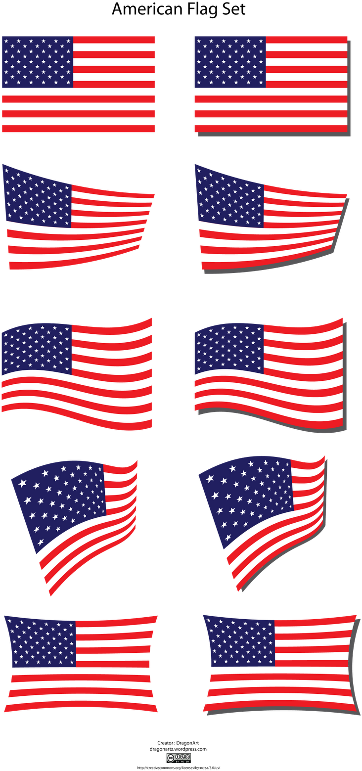 Crossed American Flags Clipart - American Flag (800x1600)