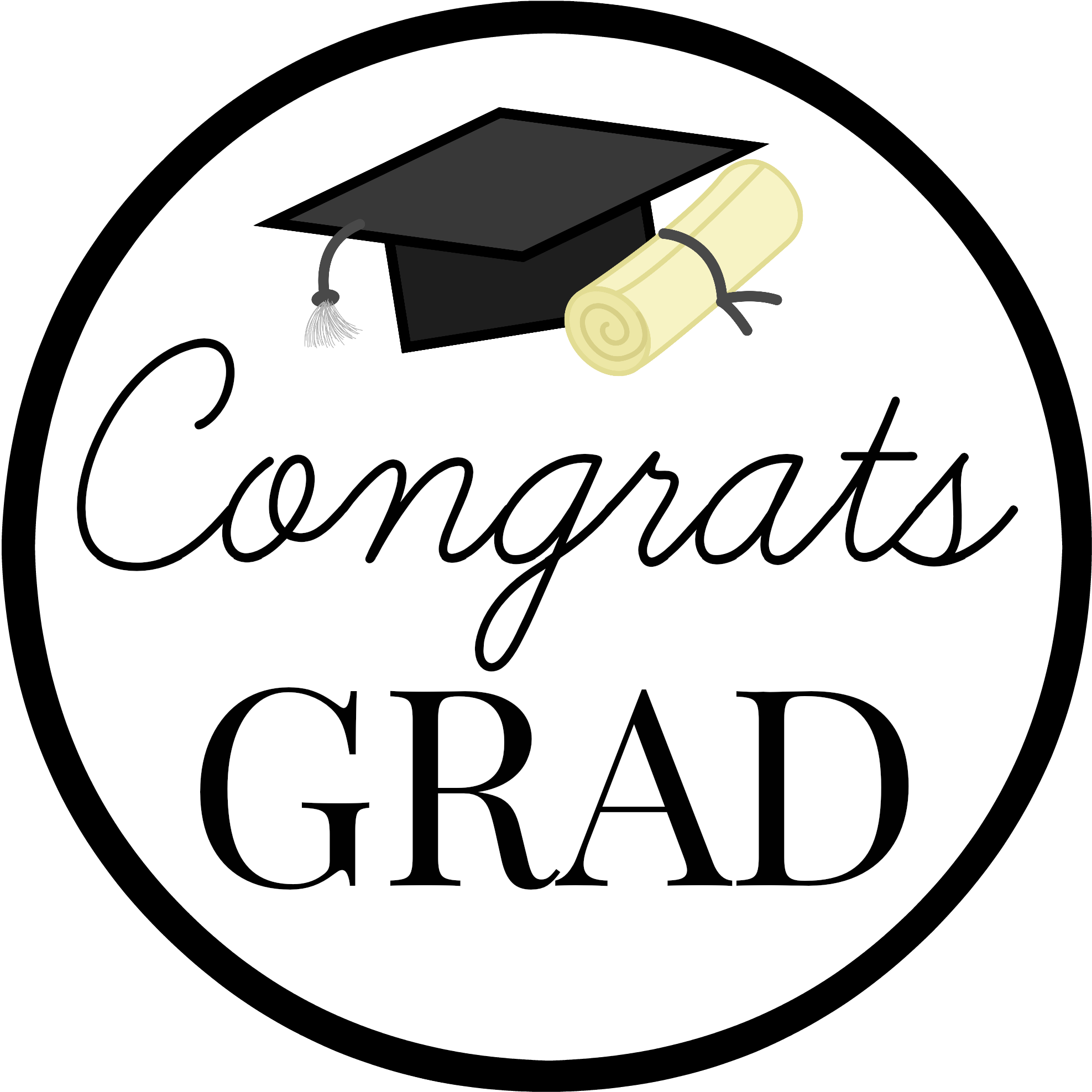 Graduation Gift Tags - Congrats Grad Png (2000x2000)