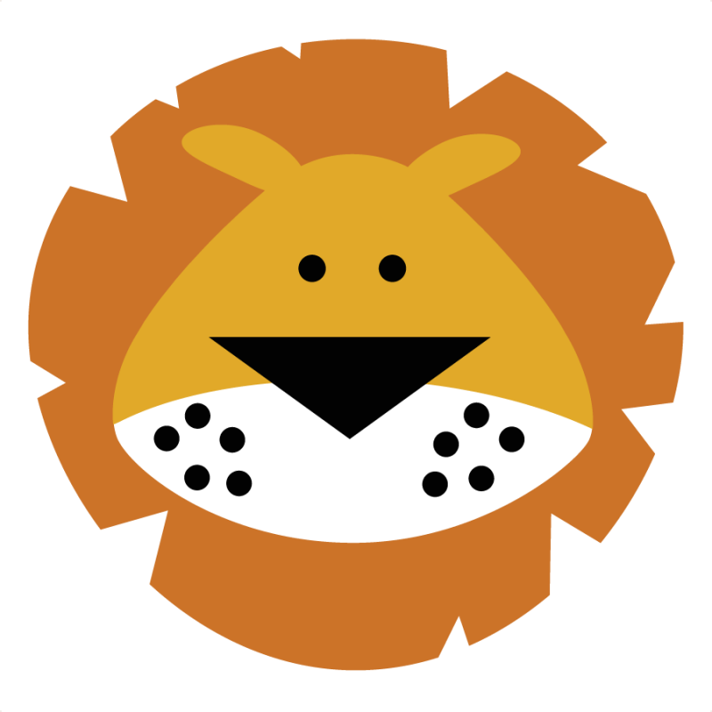 Lion King Clipart - Cute Lion Face Cartoon (800x800)