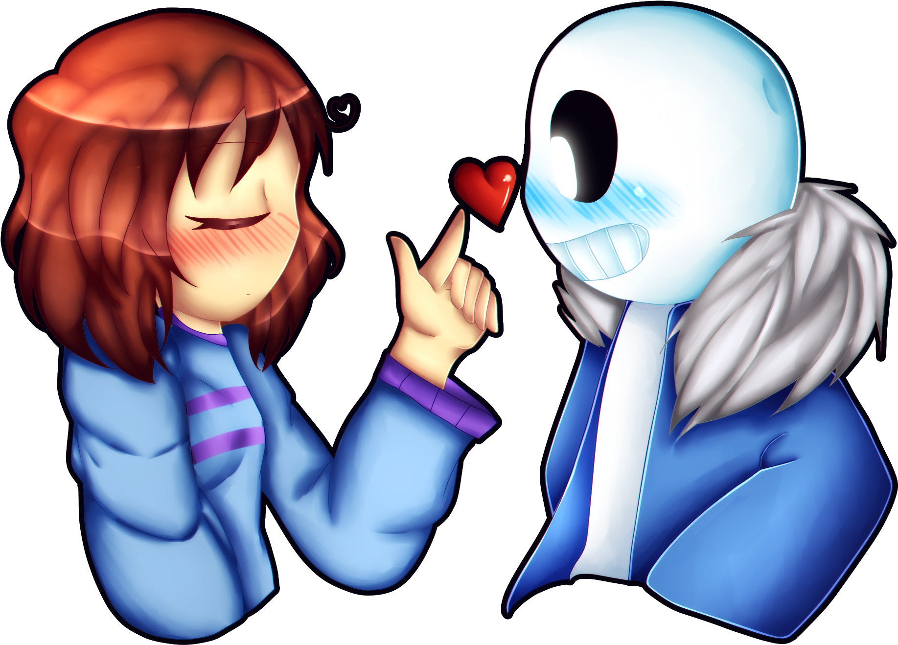 Rq/gift- Sans X Frisk By - Undertale Sans X Frisk (2275x1603)