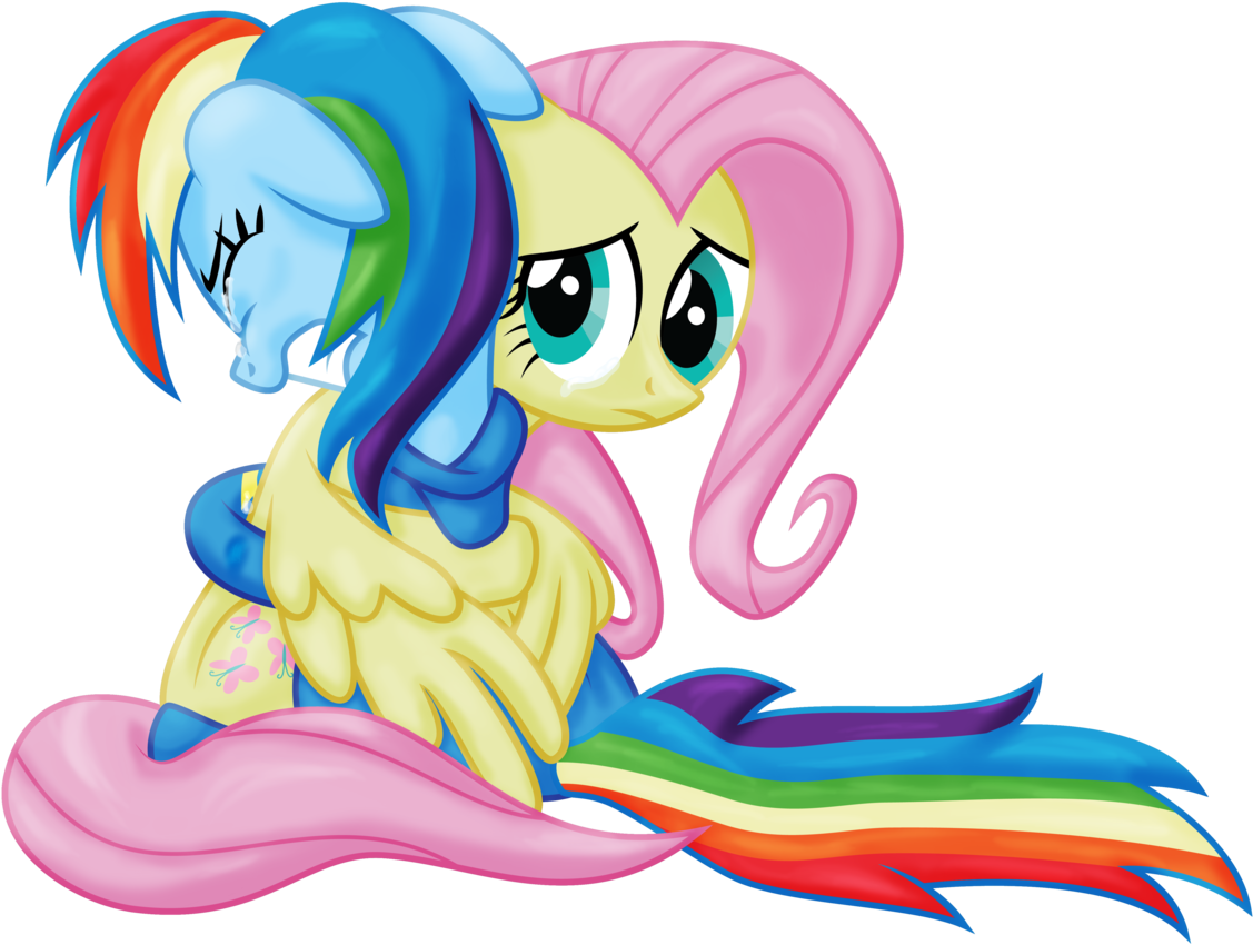 Eqd-atg Day - Fluttershy And Rainbow Dash Crying (1161x1024)