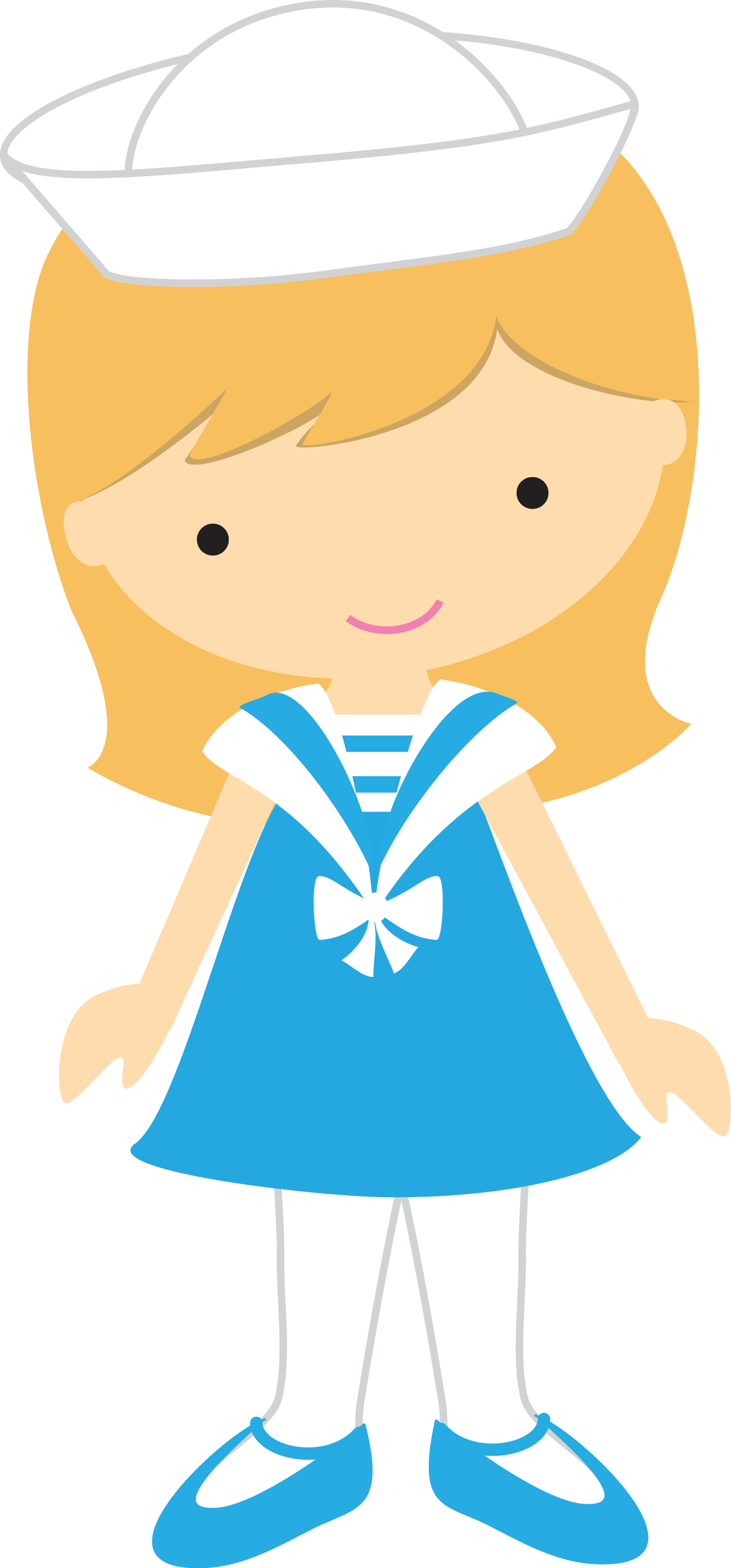 Clip Art, Beach Clipart, Girl Clipart, Girls Clips, - Marinera Dibujo Animado (1224x2626)