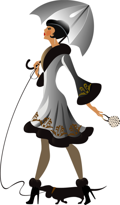 Art Deco Illustration - Vector Fashion Girl Gratis (468x800)
