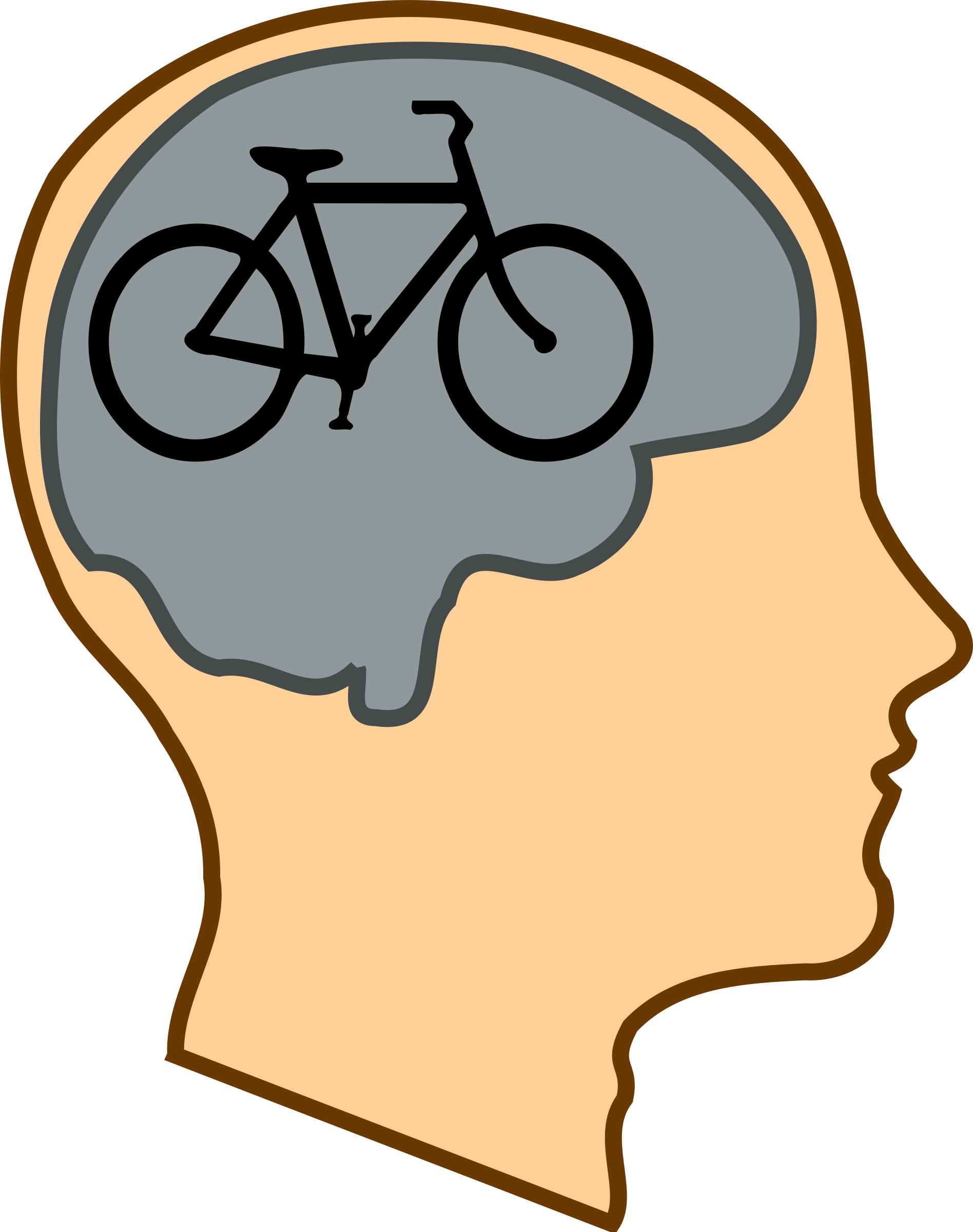 Mind Clipart Healthy Mind - Bicycle For The Mind (1896x2400)