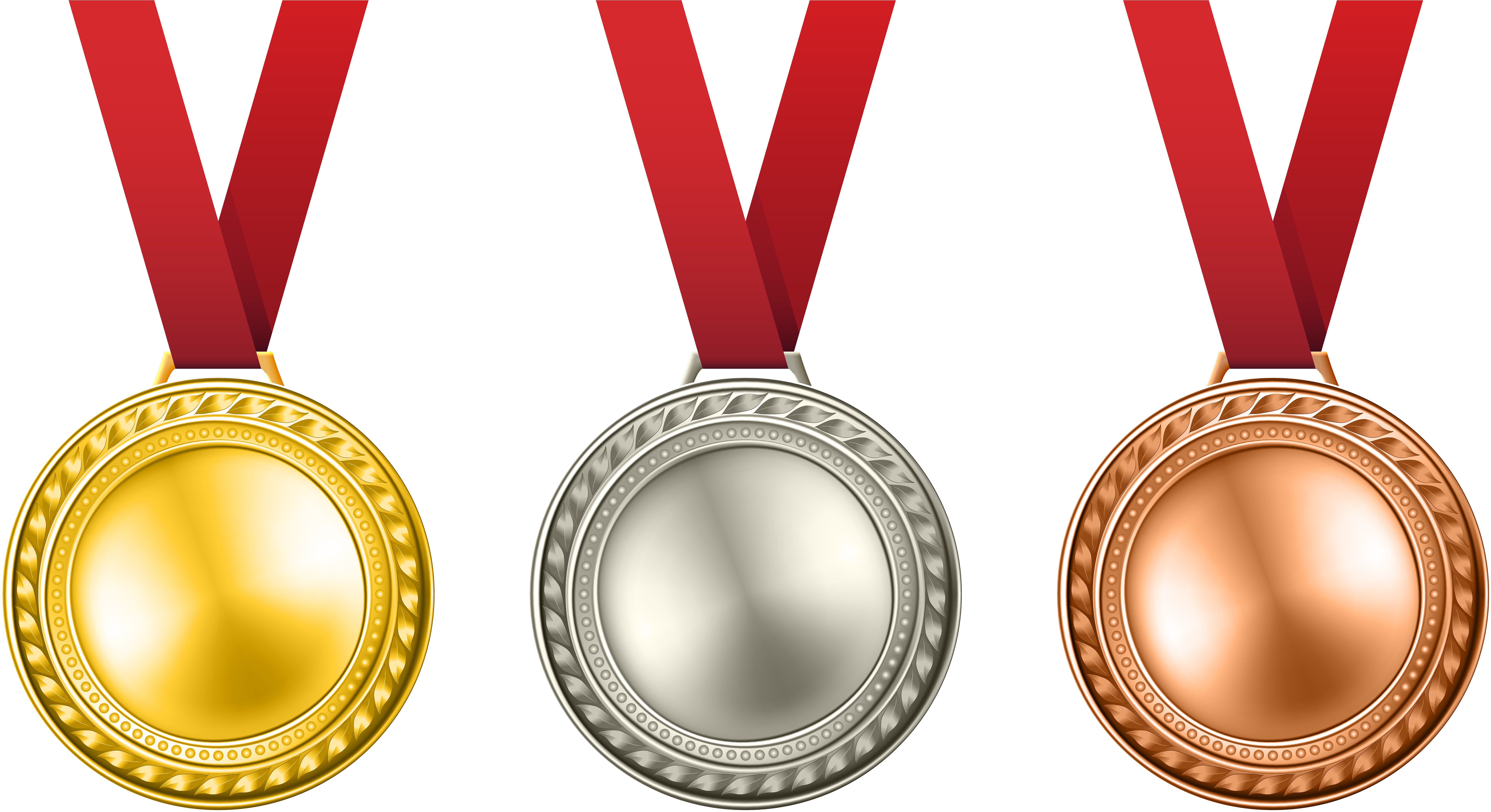 Medals Set Transparent Png Clip Art Image - Medals Png (8000x4351)