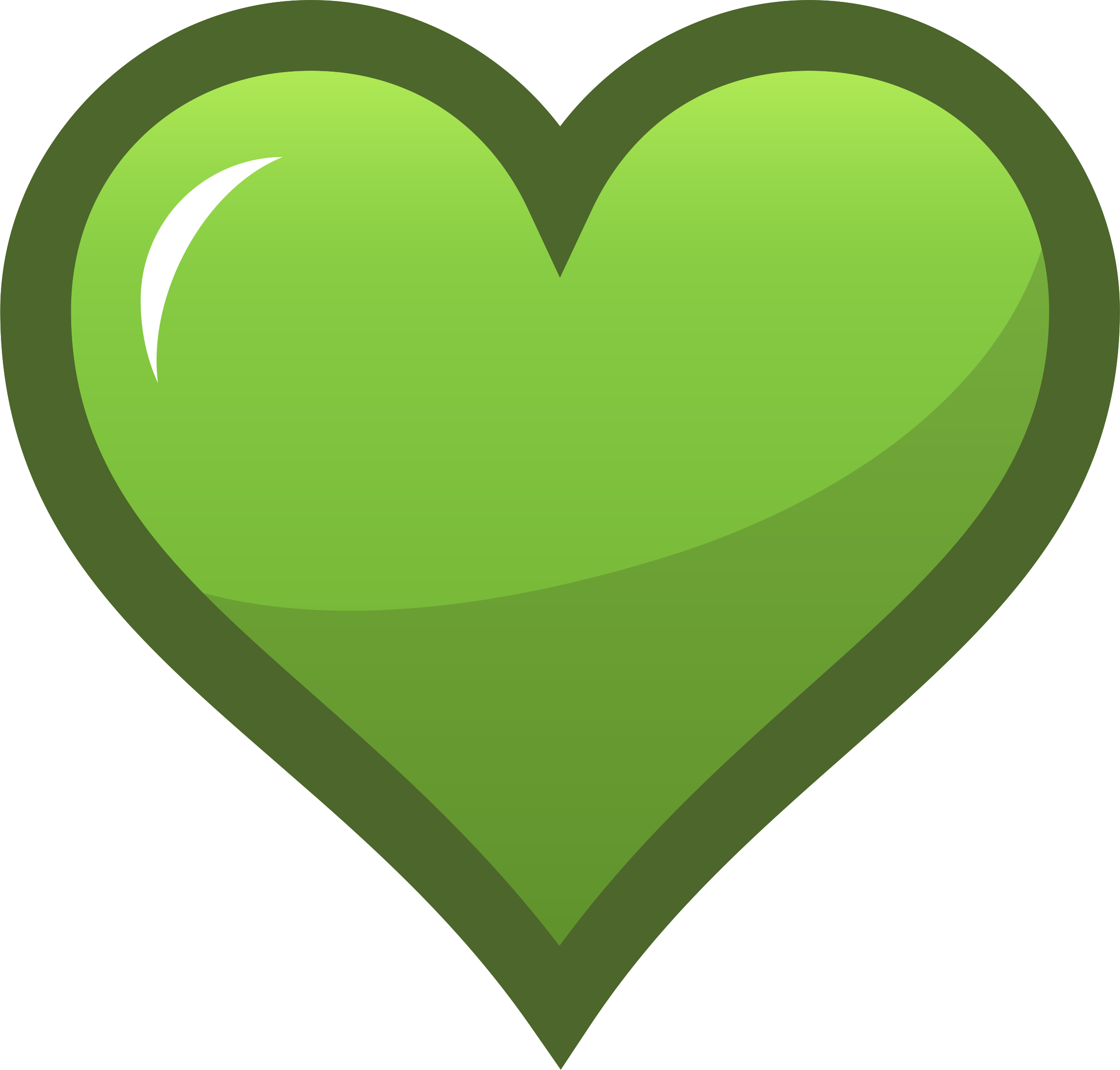 Orange Heart Icon Ocal Favorites Icon Selected Orange - Green Heart Transparent Background (2391x2284)