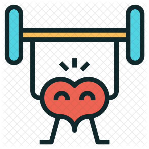Healthy Icon - Transparent Exercising Heart (512x512)