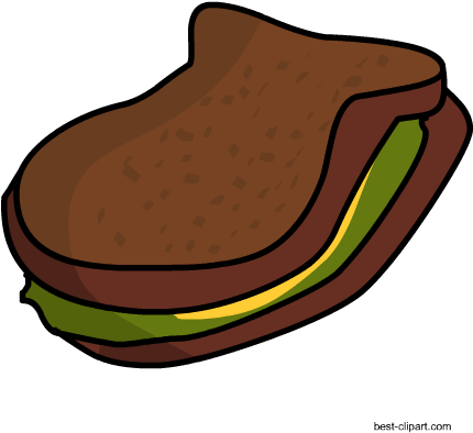 Free Brown Bread And Lettuce Sandwich Free Clip Art - Lettuce Sandwich (450x450)