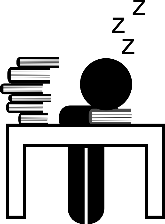 The Crash That Comes Along With All-night Study Sessions - Studying All Night Clipart (529x718)