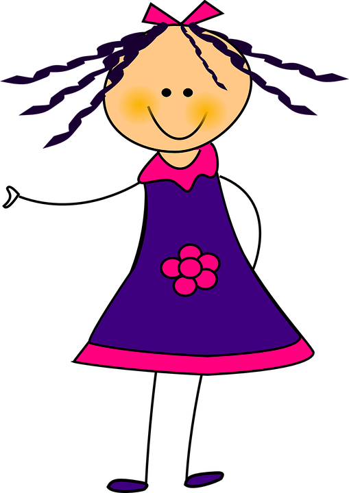 Clipart Girl In Dress (509x720)