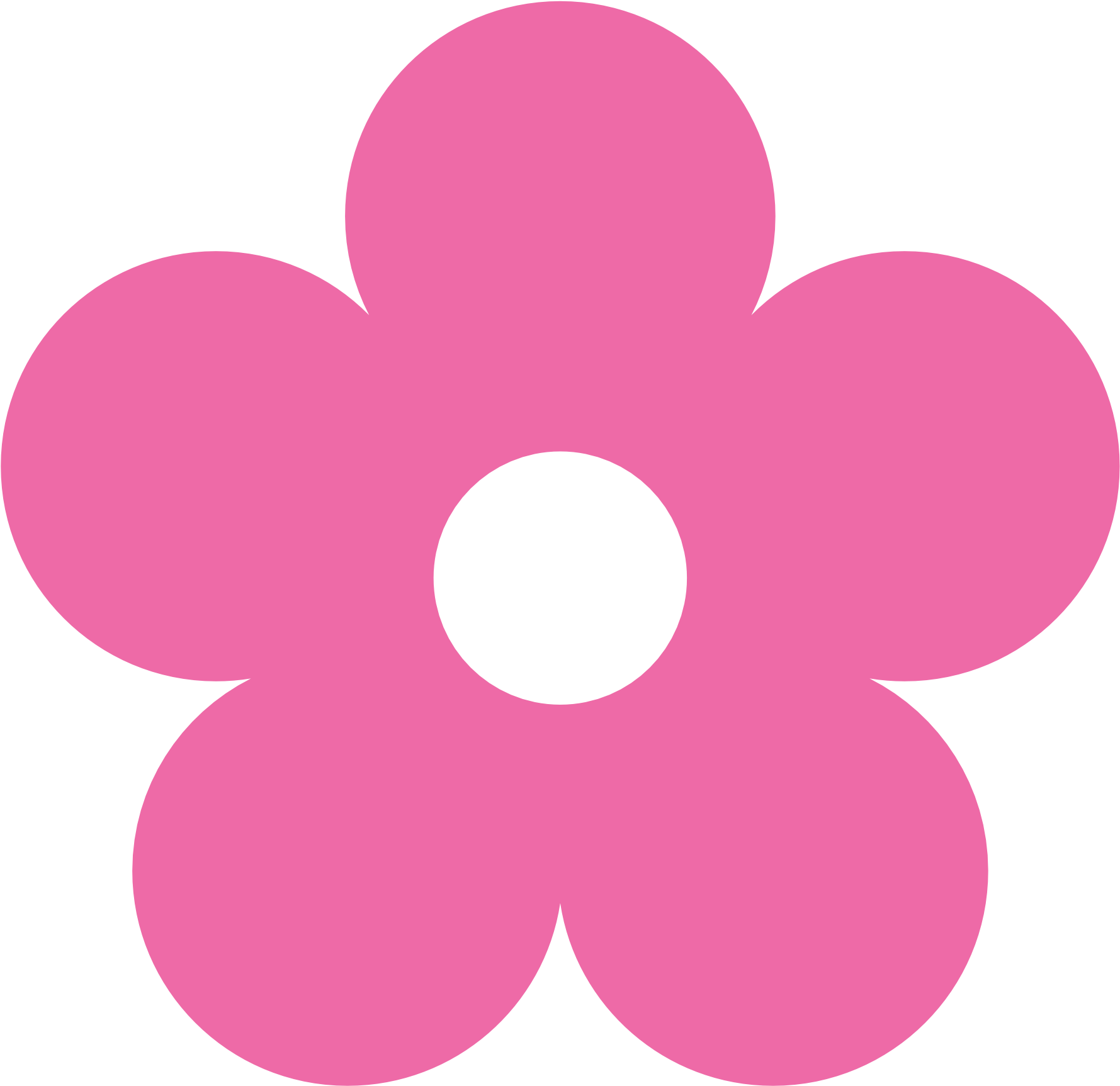 Pink Flower Clipart Simple Flower Pencil And In Color - Flower Clipart Color (1969x1952)