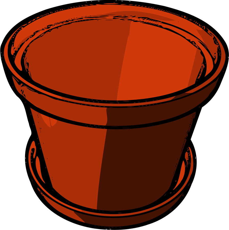 Flower Pot Clip Art Hostted - Flowerpot Clipart (896x900)