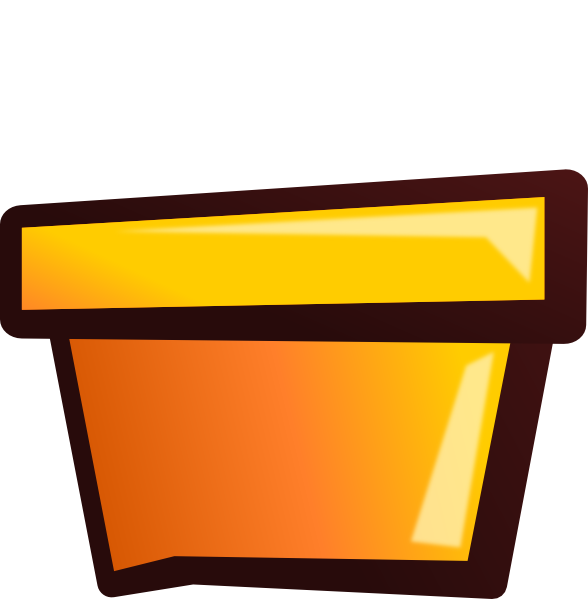 Flower Pot Cartoon (588x599)