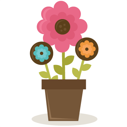 Flowers In Pot Svg Cut File For Scrapbooking Flower - Scalable Vector Graphics (432x432)