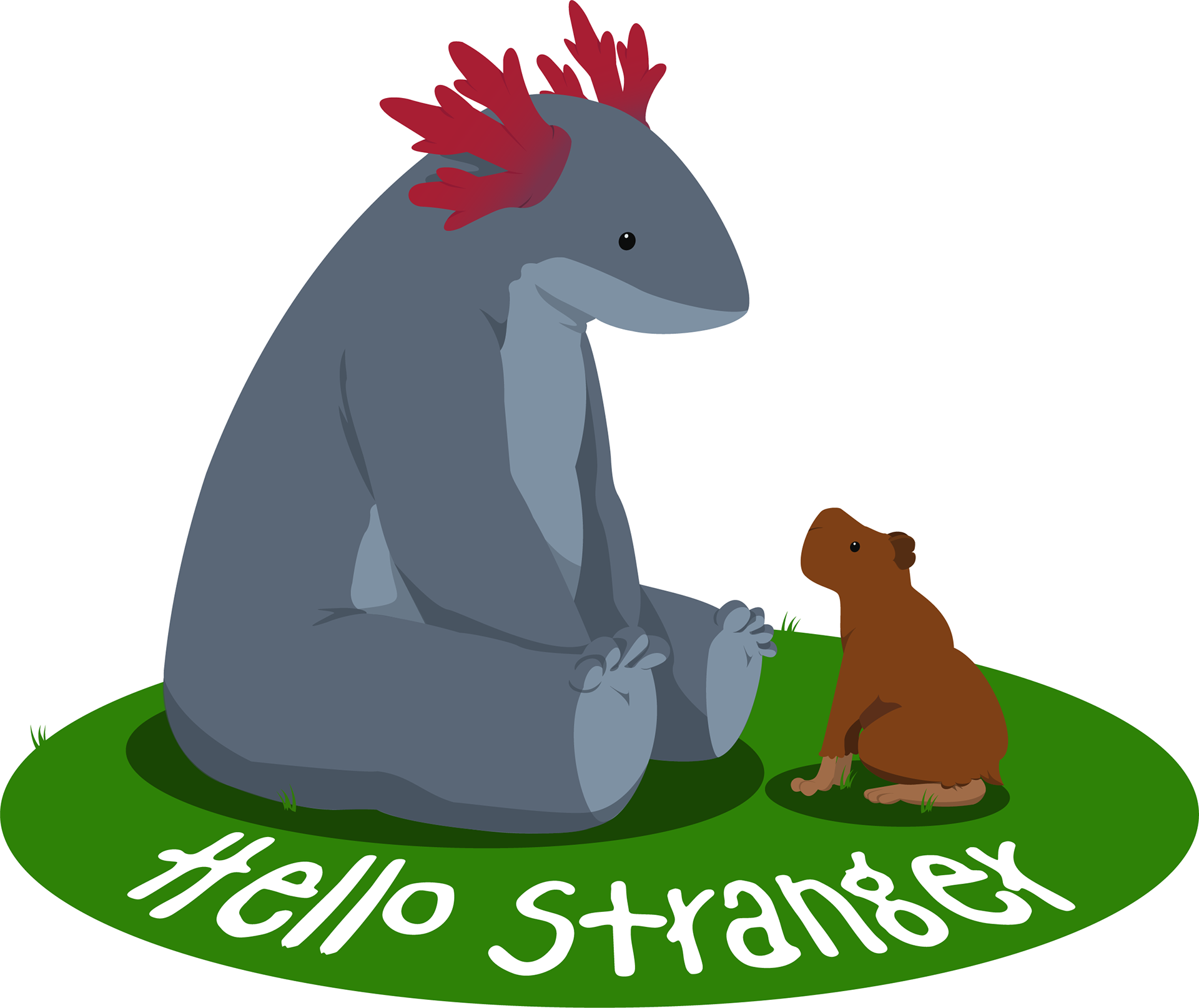 Here He Is Sitting On Grass - Teepublic (1920x1615)