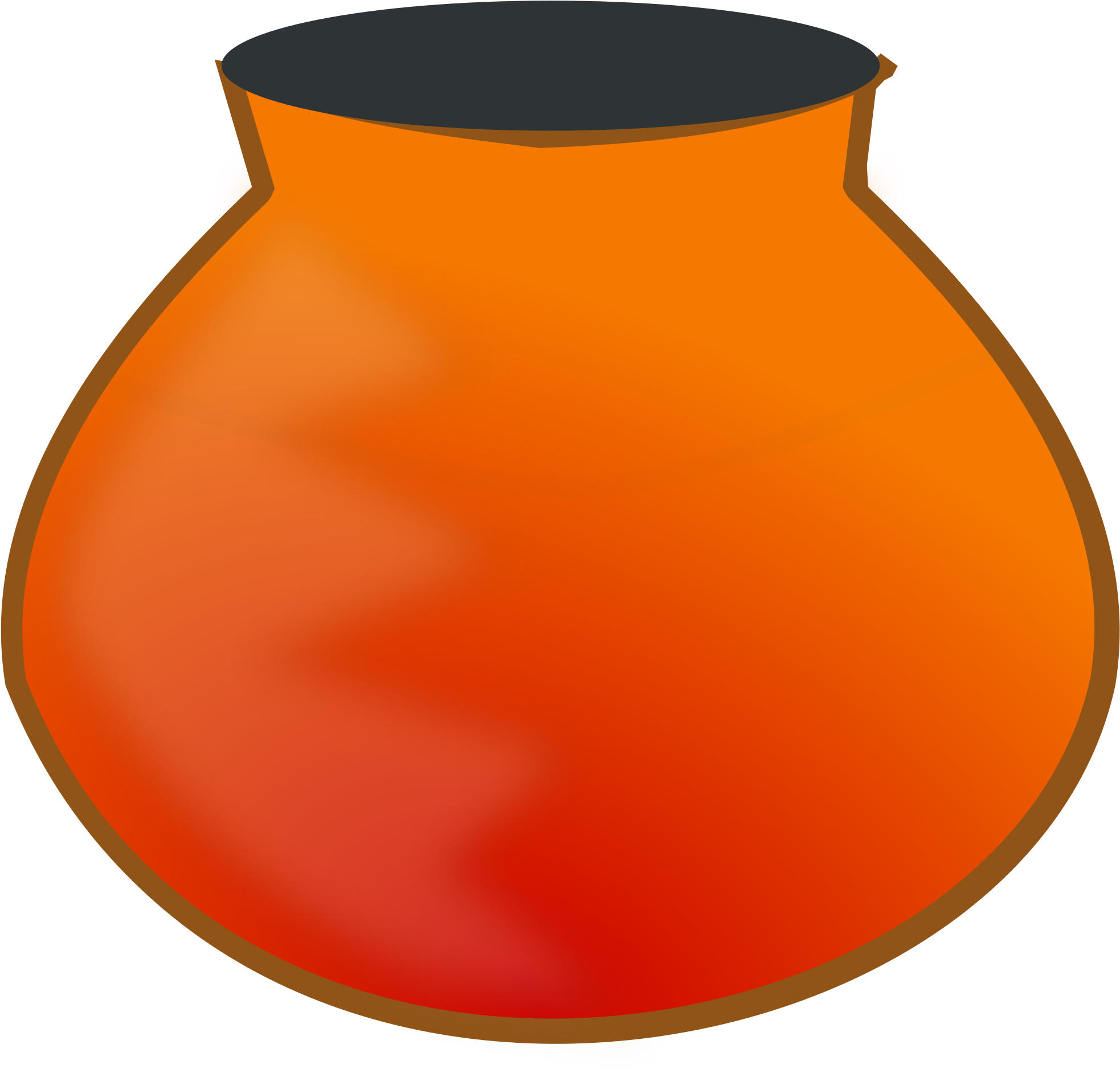 Pot Clipart - Drawing Of Clay Pot (2400x2400)