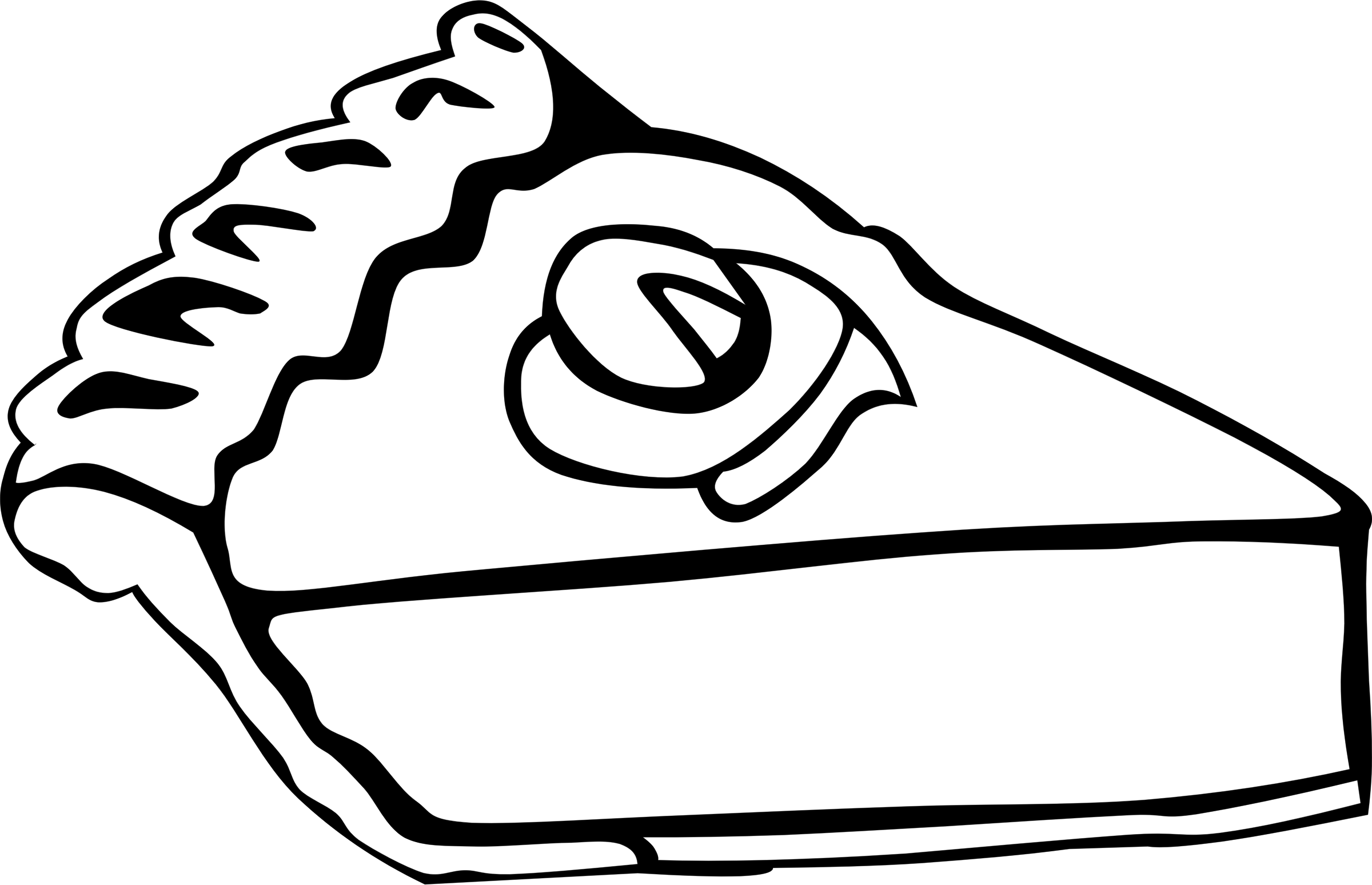 Big Image - Thanksgiving Food Clipart Black And White (2400x1548)