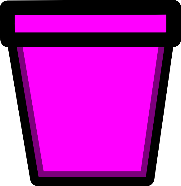 Pink Flower Pot Clipart (582x598)