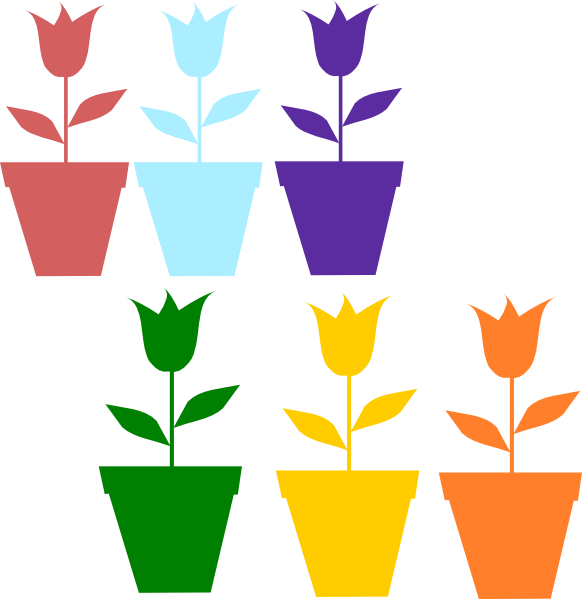 Flower Pot Silhouette Png (582x599)